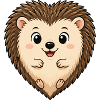 Kuscheliger Igel Herzchendesign