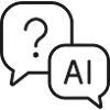 KI-Frage-Antwort-Symbol