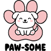 Pawsome Welpe Logo
