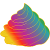 Bunte Regenbogen-Creme – Farbenfrohes Motiv