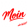 Moin Schriftzug Rot Script