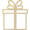 Gold Glitter Geschenkbox Design