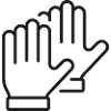 Symbol der Schutzhandschuhe