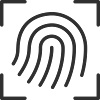 Fingerabdruckscan-Linien-Symbol