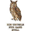 Weise Eule mit Humor