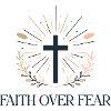 Glaube über Angst christliches Design