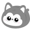 Chibi-Wolken-Husky-Plüsch