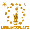 Goldene Katze im Blütenkreis