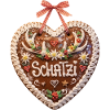 Lebkuchenherz Liebe Schatzi Hirschgeweih