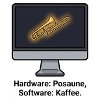 Posaune Hardware Kaffee IT Shirt