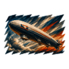 Zeppelin im Art Deco Stil