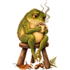 Grübelnder Frosch