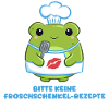 Kochfrosch mit Lippenstiftkuss und Froschschenkel