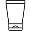 Cream Tube Line Icon