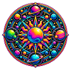 Kosmisches Sonnenmandala