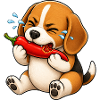 Beagle Chili Scharf Lustiger Cartoon