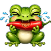 Frosch Chili Scharf Lustiger Cartoon