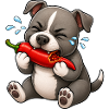 Pitbull Chili Scharf Lustiger Cartoon