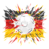 Deutscher Fußball-Explosions-Grafik