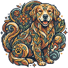 Blumenhunde Tattoo Motiv Muster