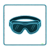 Neonleuchtende Schutzbrille