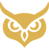 Goldene Minimalistische Weisheitseule