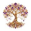 Kristall Lebensbaum – Goldener Baum des Lebens