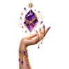 Magische Amethyst-Hand