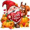 Herbstwichtel mit Herzschild