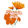 Blumenmädchen Retro Floral