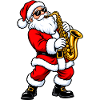Weihnachtsmann mit Saxophon