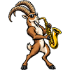 Steinbock mit Saxophon – Sternzeichen