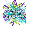 Schwimmbrille Graffiti