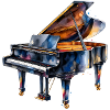 Wasserfarben Piano Impression
