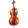 Wasserfarbene Violine – Farbexplosion