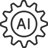 AI-Einstellungen Zahnrad-Symbol