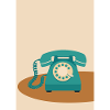 Retro Wählscheibentelefon in Türkis