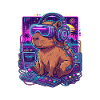 Synthwave Arcade Capybara Mix