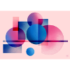 Abstrakte Blau-Pink-Geometrie