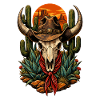 Wüsten-Schädel Cowboy