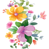 Blüten Aquarell Bouquet