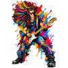 Rainbow Splash Rock Gitarre