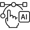 KI-Designlinien-Symbol