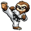 Faultier beim Karate