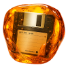 Diskette in Bernstein versenkt