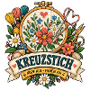 Kreuzstich – Kopf aus Faden an
