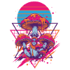 Psychedelische Festival-Hippie-Pilz-Batik-Pilze