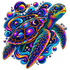 Kosmische Schildkröte auf Reisen