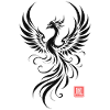 Phoenix Japanese Art Mythical Bird