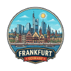 Frankfurter Deutschland Romerberg Skyline-Abzeichen